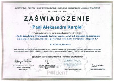 certyfikat dr Aleksandra Brandebura 4