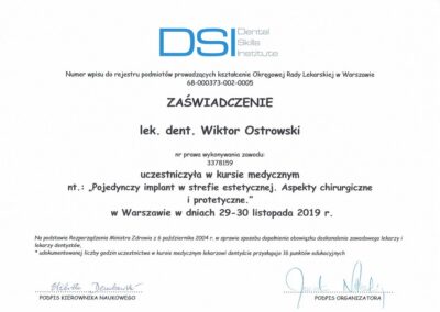certyfikat dr Wiktor Ostrowski 11