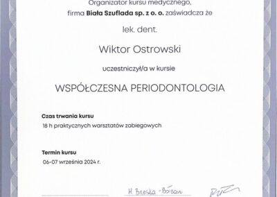 certyfikat dr Wiktor Ostrowski 4