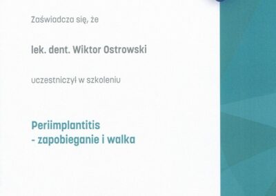 certyfikat dr Wiktor Ostrowski 19