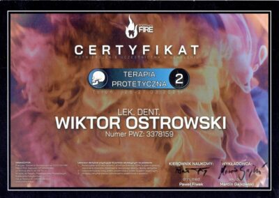 certyfikat dr Wiktor Ostrowski 18