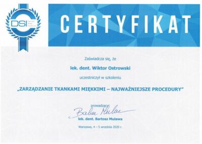 certyfikat dr Wiktor Ostrowski 16