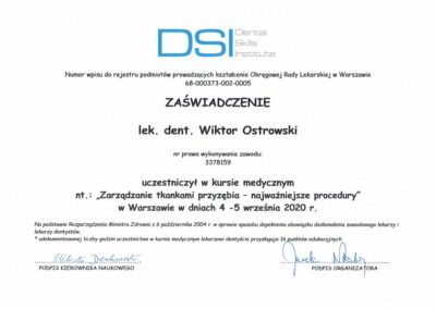 certyfikat dr Wiktor Ostrowski 15