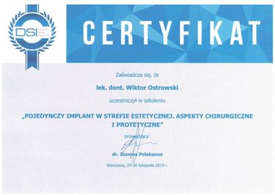 certyfikat dr Wiktor Ostrowski 12